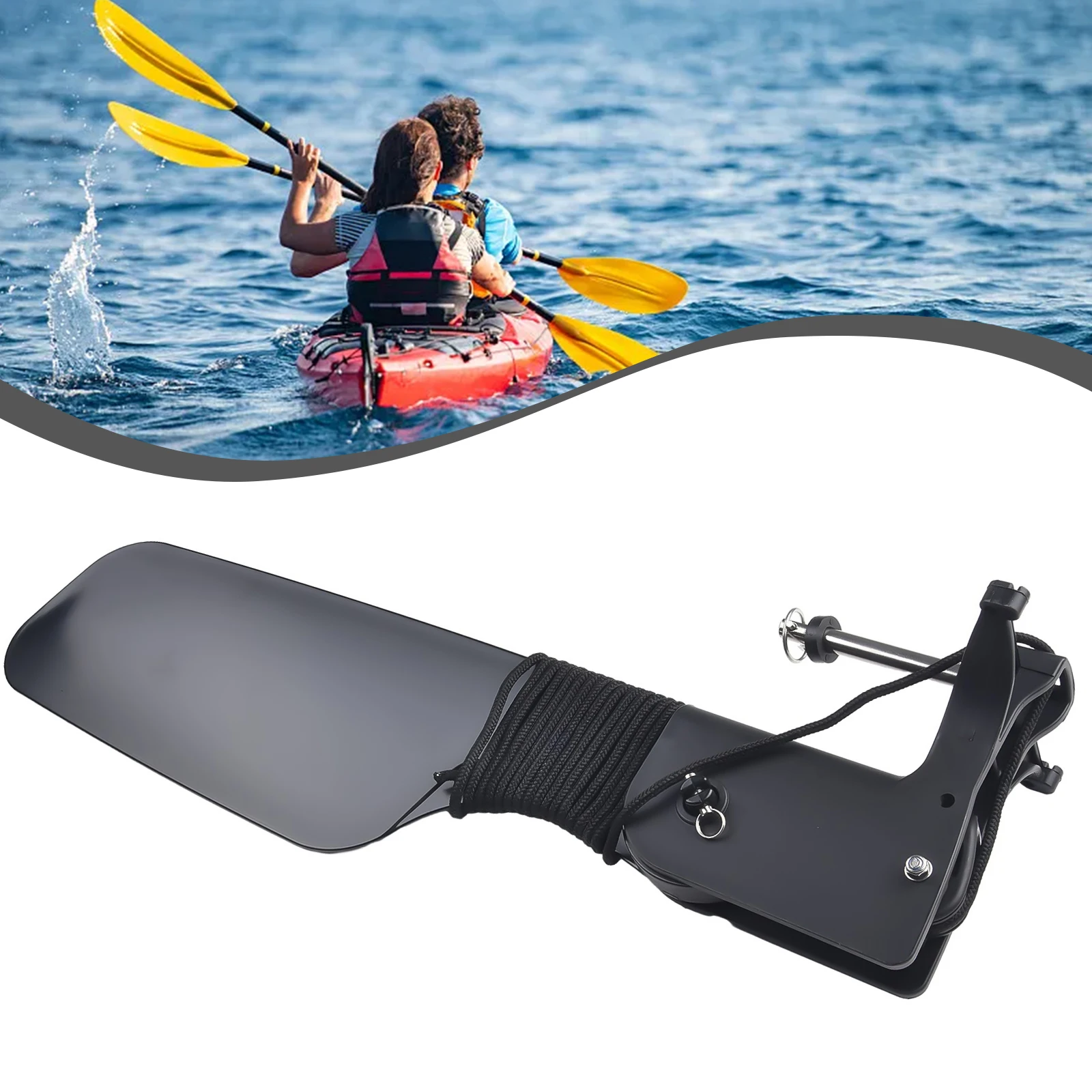 Fishing Kayak Cart - Rudder Kayak Big Tail dengan Pulley,